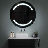 Specchio LED Rotondo | Controllo tramite interruttore a muro | Luce bianca fredda - Reyze Serie Salono Modello 4